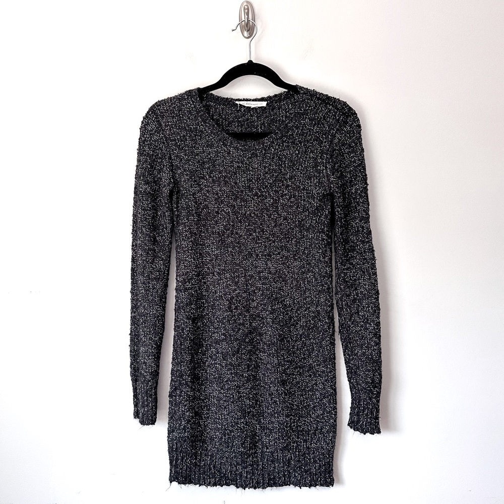 BCBGeneration Black & White Knit Crew Neck Tunic Sweater